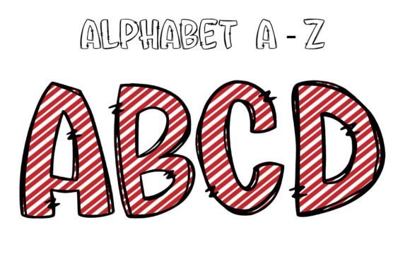 Christmas Alphabet Doodle Sublimation4: Festive Craft Design