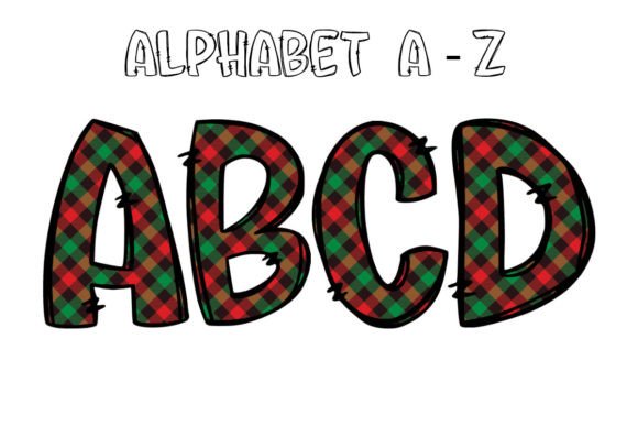 Christmas Alphabet Letters Sublimation2: Festive Design Assets