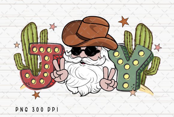 Cowboy Christmas Charm: Using JOY Santa Western Graphics