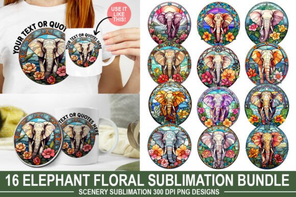 Elephant Floral Sublimation Bundle: A Designer's Toolkit