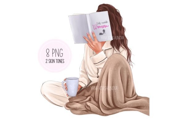 Elevate Your Brand with Self-made Woman Clipart & Planner Designs