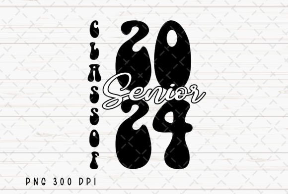 Embrace Nostalgia with Retro Senior Class of 2024 School PNG
