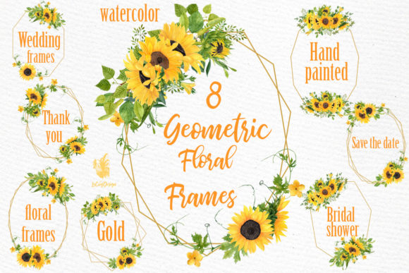 Geometric Sunflower Floral Frames: A Designer's Guide