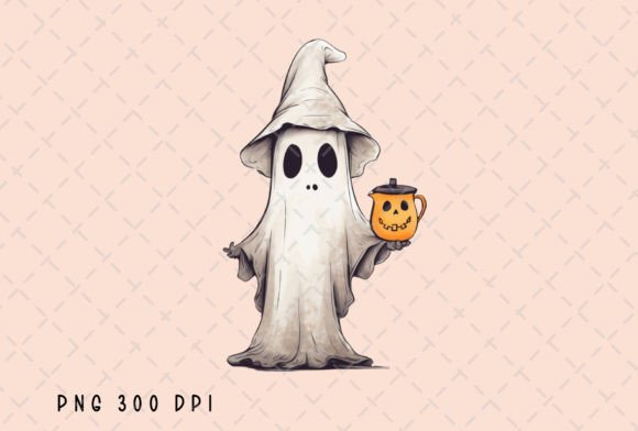 Ghost Halloween Sublimation PNG: Spooky Design for Real Projects