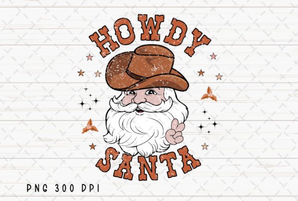 Howdy Santa Cowboy Western Christmas PNG: A Festive Design Asset