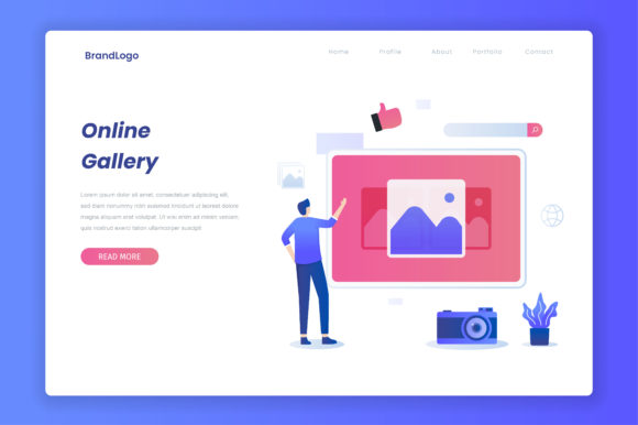 Online Gallery Illustration Concept: A Visual Toolkit for Modern Creators